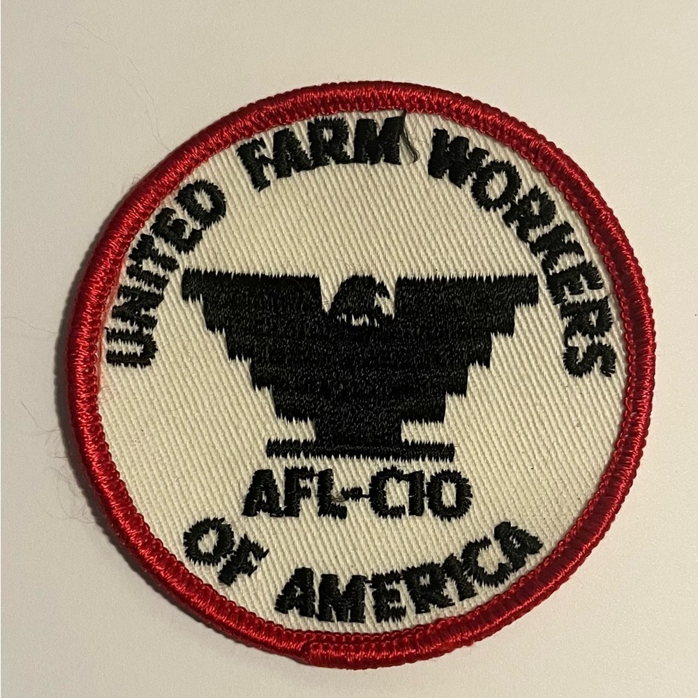 NEW VTG AUTHENTIC UNITED FARM WORKERS UFW AFL-CIO UNION EMBROIDERED 3”PATCH RARE